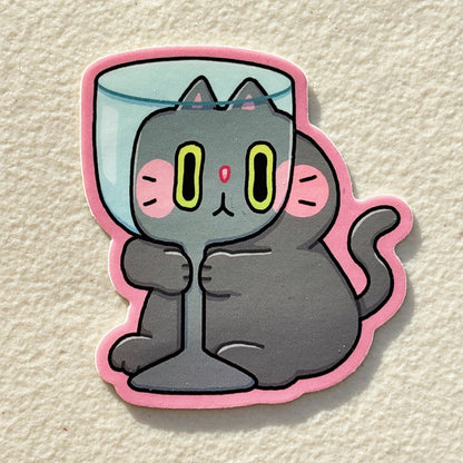 Only 3 Braincells Orange Cat Sticker