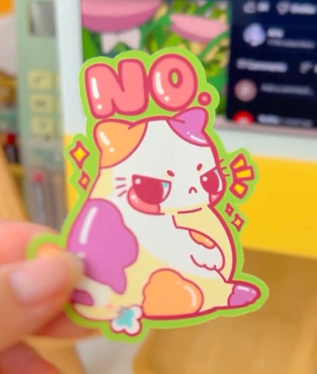 Grumpy No Cat Sticker