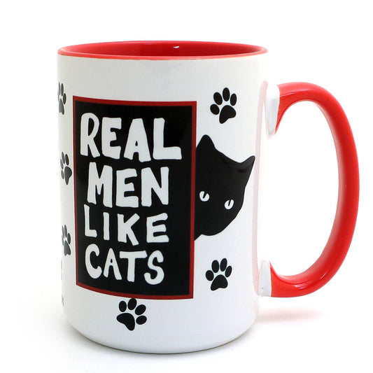 Real Men Like Cats Mug (15oz)