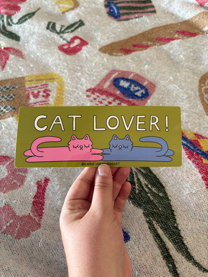 Cat Lover Bumper Sticker