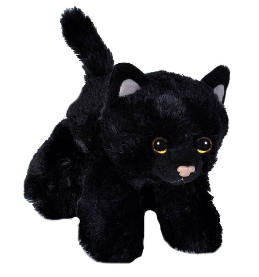 Hug'Ems Mini Black Cat Stuffed Animal 7"