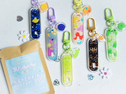 Long Cat Keychain Mystery Bag - Blue Series