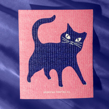 Mischief Black Cat Swedish Dishcloth