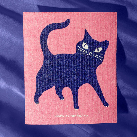 Mischief Black Cat Swedish Dishcloth