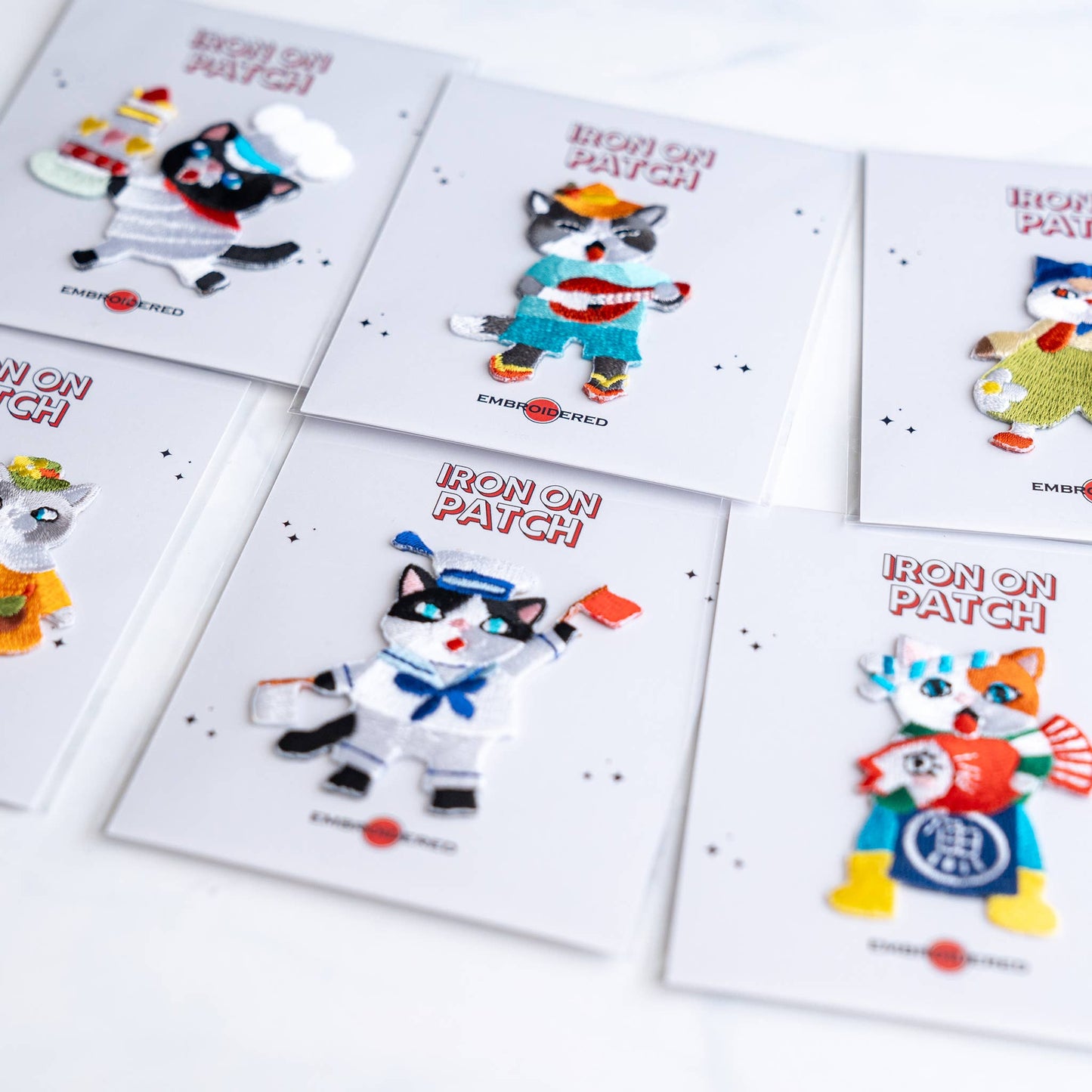 Cute Cats Holding Hands Iron On Patch