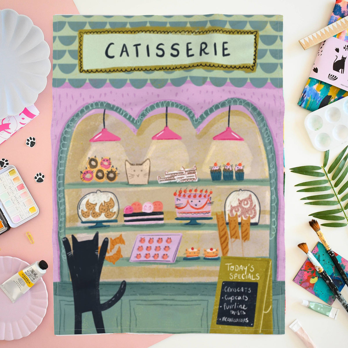 Catisserie Cat Tea Towel