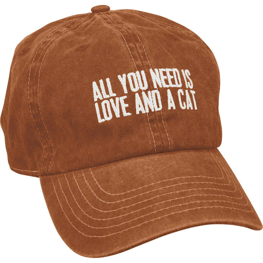 All You Need Is Love And A Cat Baseball Cap Hat