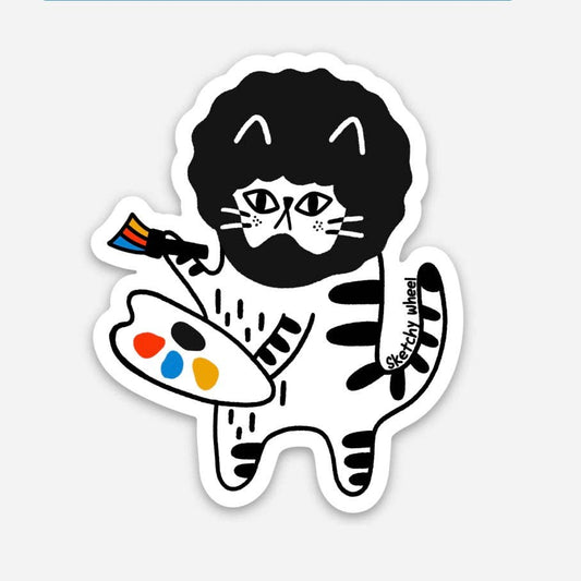 Cat Sticker - Artist Cat Bobcat