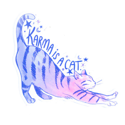 Karma is a Cat Vinyl Sticker