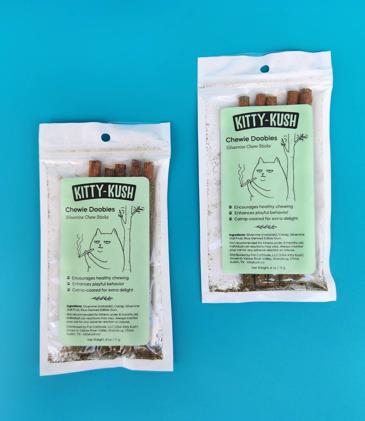 Chewie Doobies Silvervine & Catnip Chew Sticks