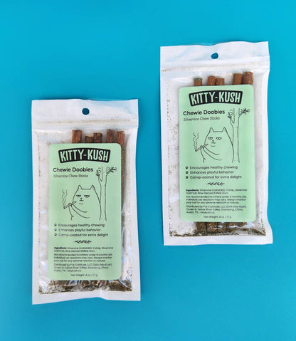 Chewie Doobies Silvervine & Catnip Chew Sticks