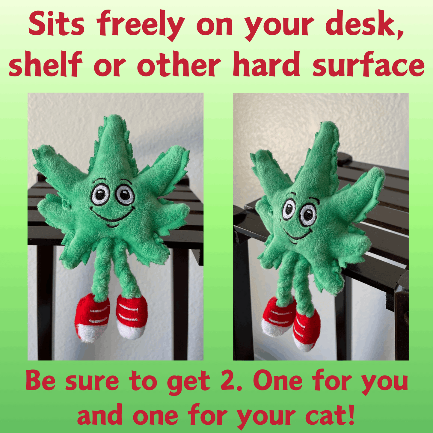 Weed Leaf Catnip Cat Toy "Lil' MJ"