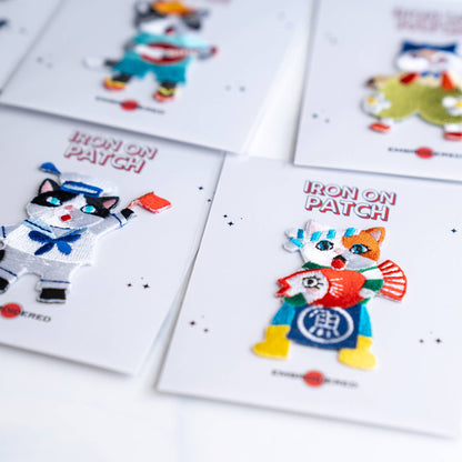 Cute Cats Holding Hands Iron On Patch