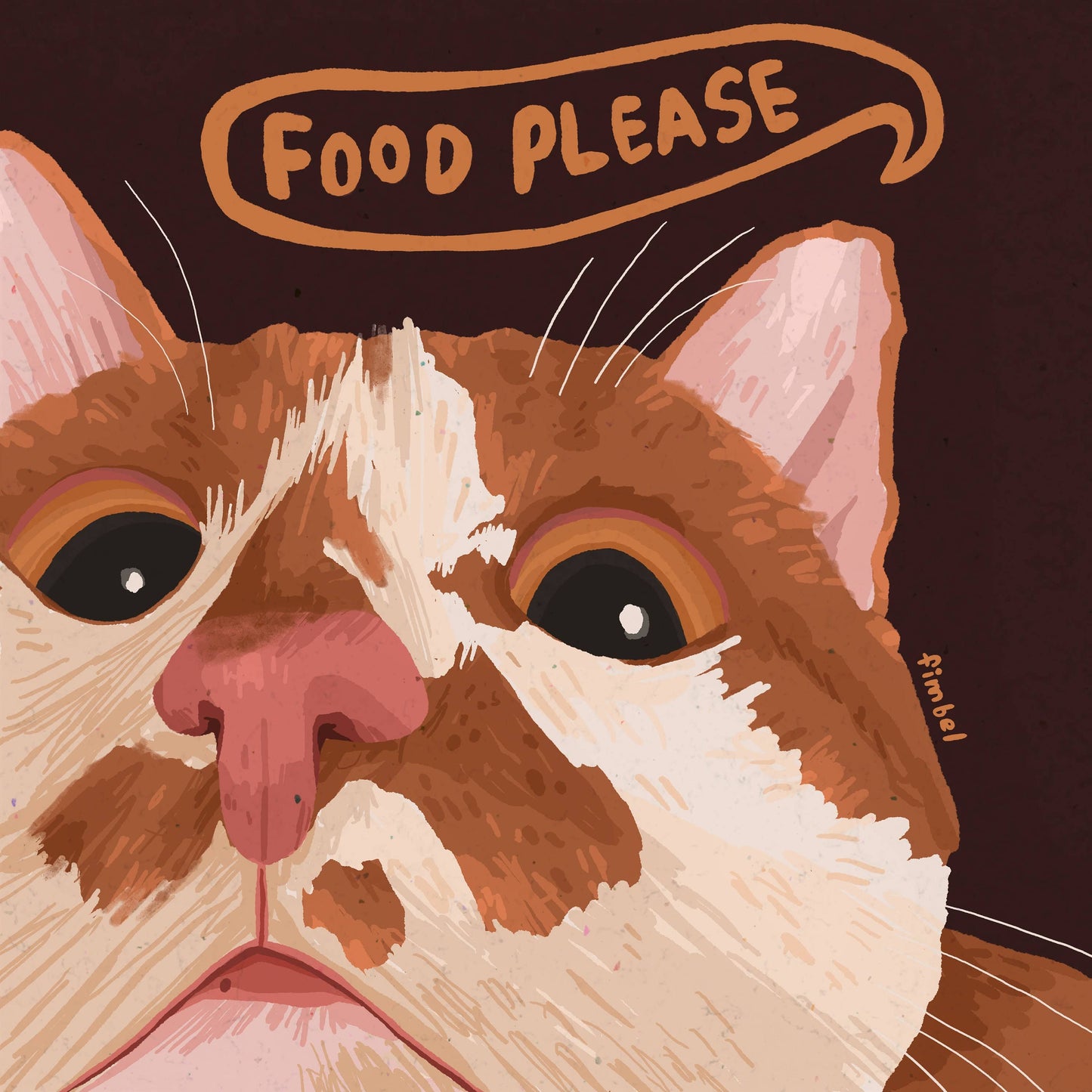 Food Please Cat Sticker