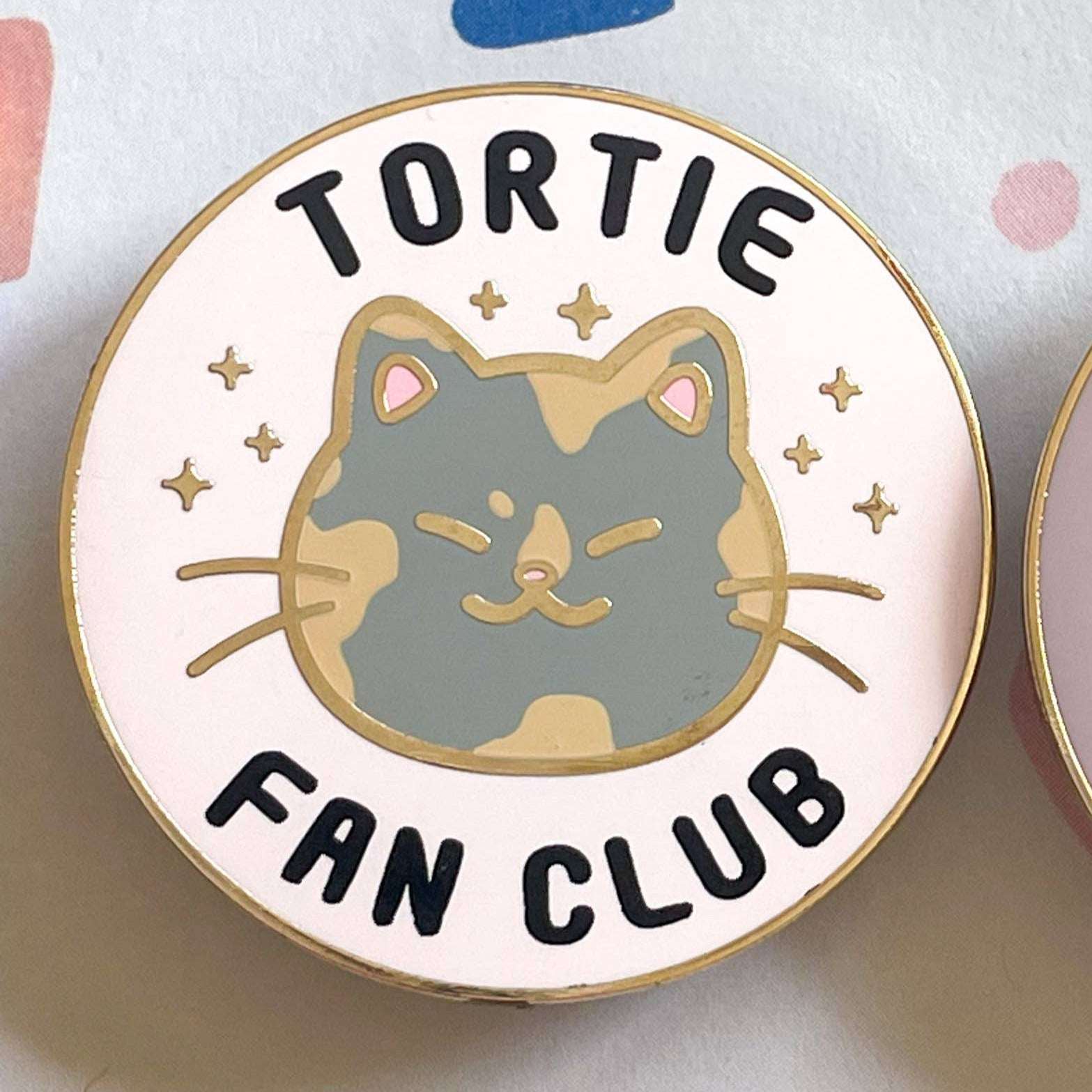 Dilute Tortoiseshell Cat Fan Club Hard Enamel Pin