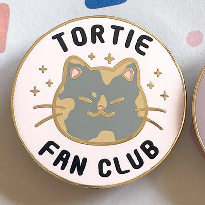 Dilute Tortoiseshell Cat Fan Club Hard Enamel Pin