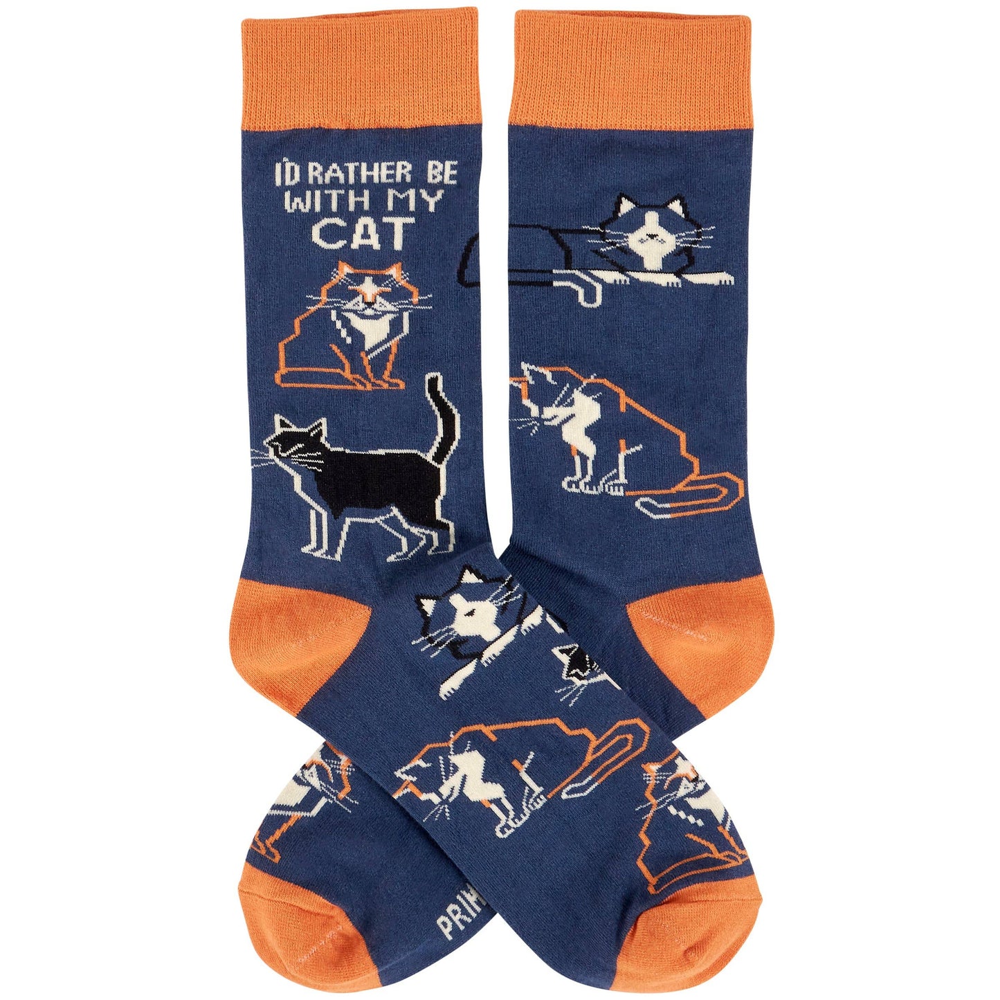 I'd Rather Be With My Cat Socks (One Size Fits Most)