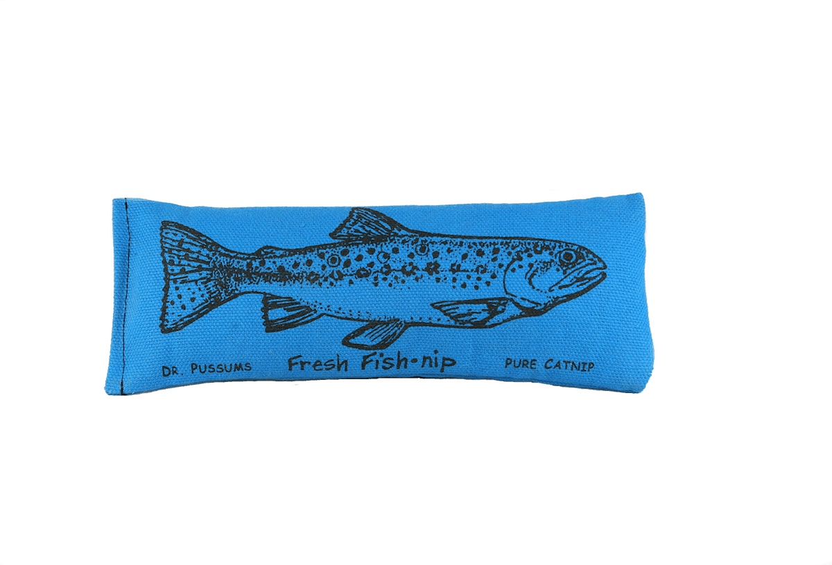 Fish Nip Catnip Kicker Cat Toy (Assorted Colors)