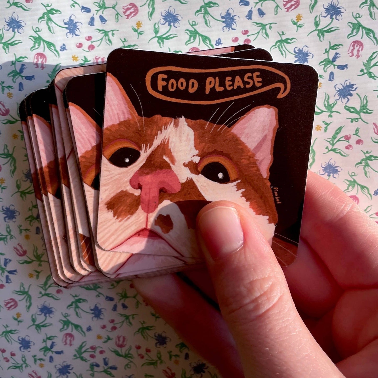 Food Please Cat Sticker