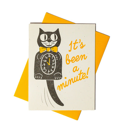 It's Been a Minute Kit-Cat Klock Greeting Card