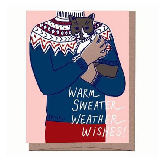 Sweater Weather Holiday Cat Card