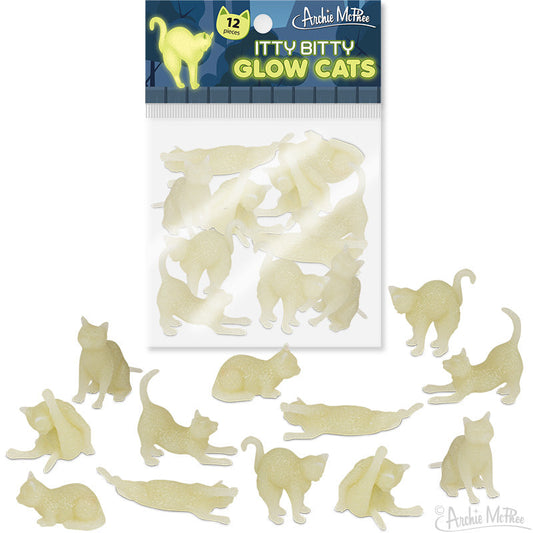 Itty Bitty Glow Cats - Bag of 12 Tiny Vinyl Cats