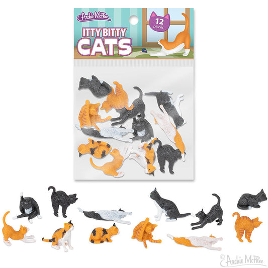 Itty Bitty Cats - Bag of 12 Tiny Vinyl Cats