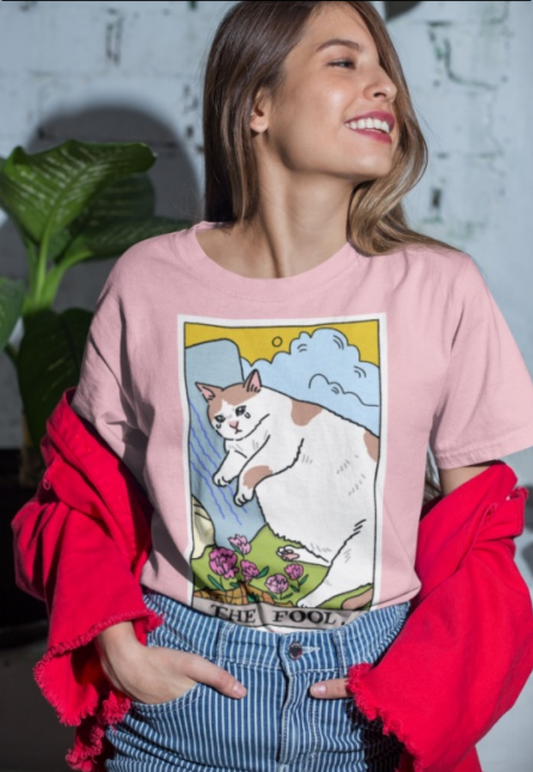 The Fool Cat Tarot Card Unisex T-Shirt