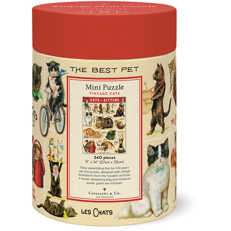 Vintage Cats 240 Piece Mini Puzzle