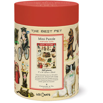 Vintage Cats 240 Piece Mini Puzzle