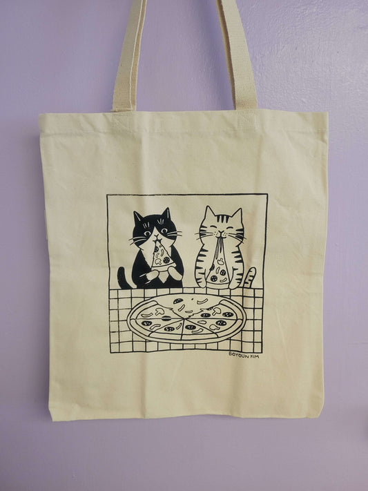 Pizza Cats Tote Bag