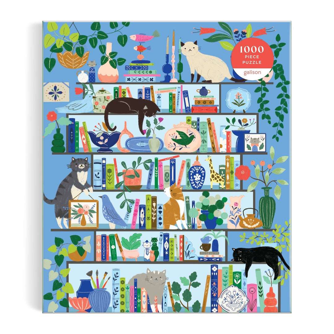 Purrfect Nook Cats & Books 1000 Piece Puzzle