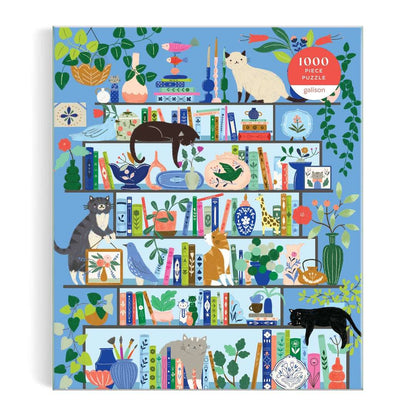 Purrfect Nook Cats & Books 1000 Piece Puzzle