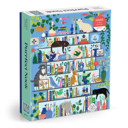 Purrfect Nook Cats & Books 1000 Piece Puzzle