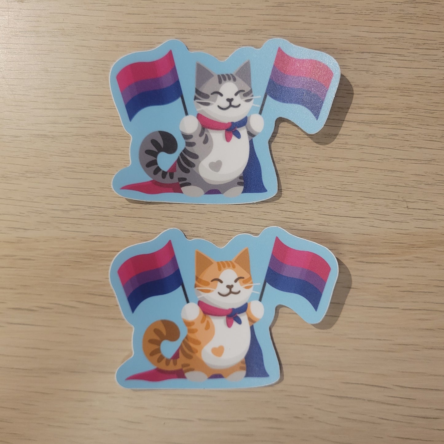 Bisexual Pride Flag Cat Sticker