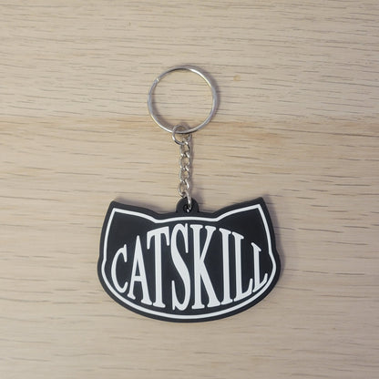 Catskill Cat Head Rubber Keychain