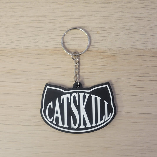 Catskill Cat Head Rubber Keychain