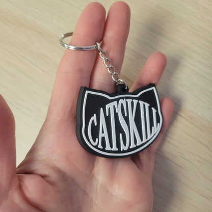 Catskill Cat Head Rubber Keychain