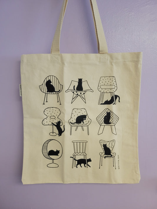 Cats and Chairs Tote Bag