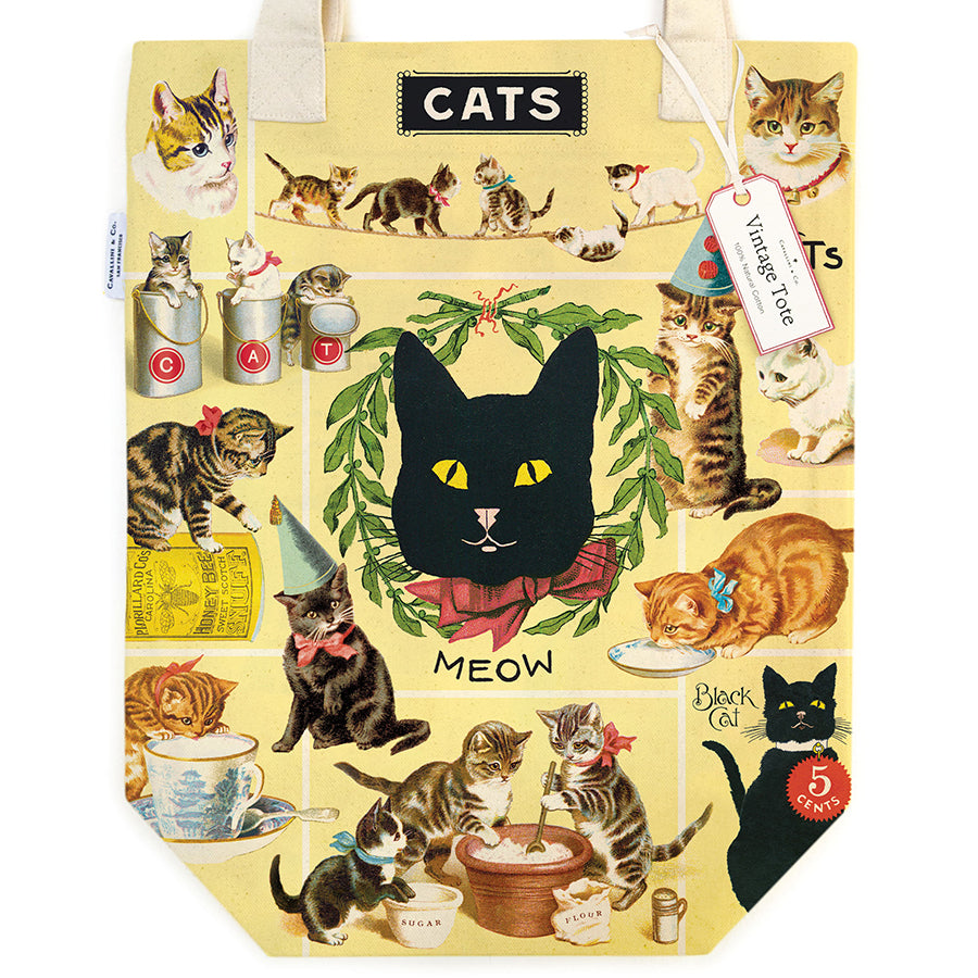 Vintage Cats Tote Bag