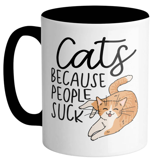 Cats Because People Suck Mug (11oz)