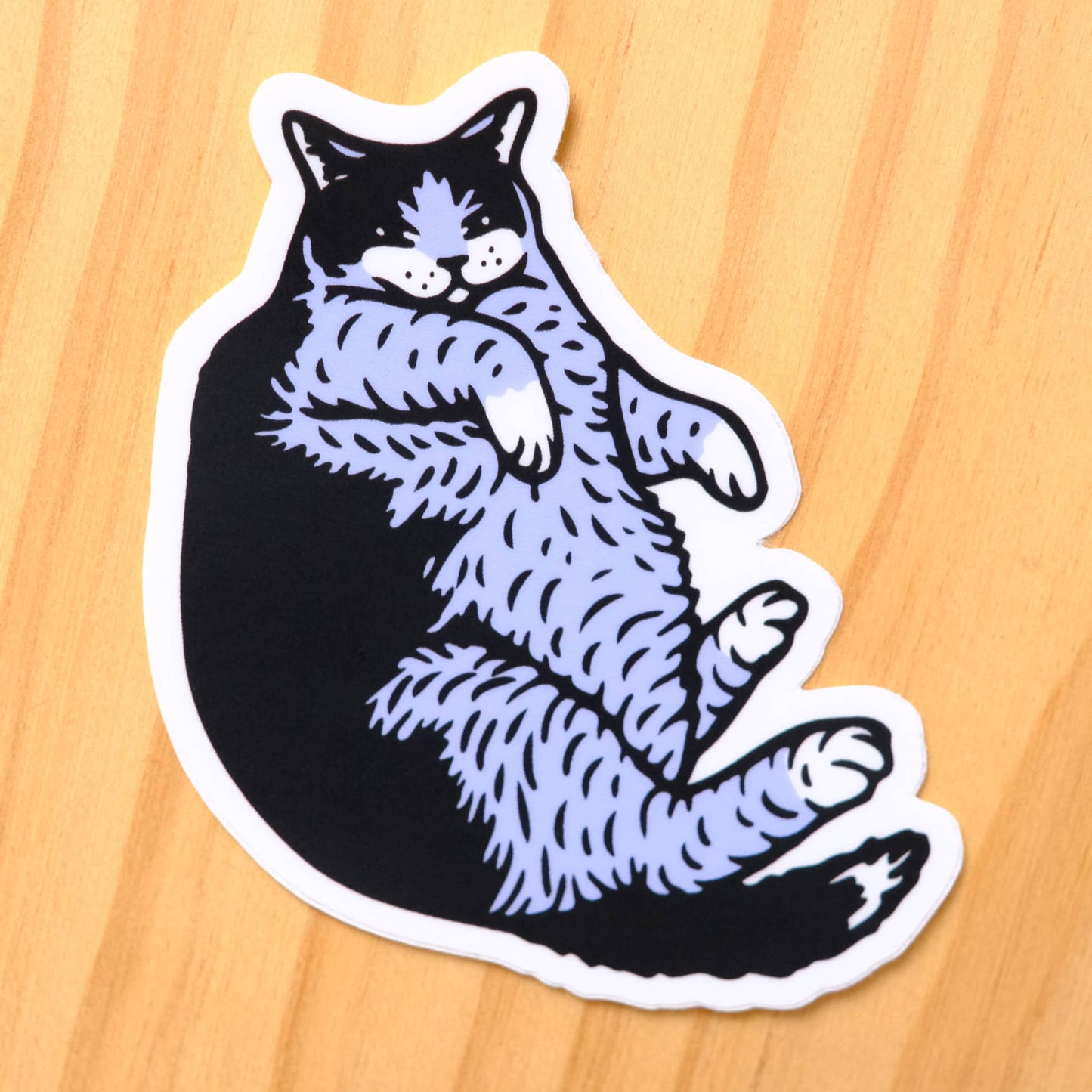 Blue Chonker Cat Sticker