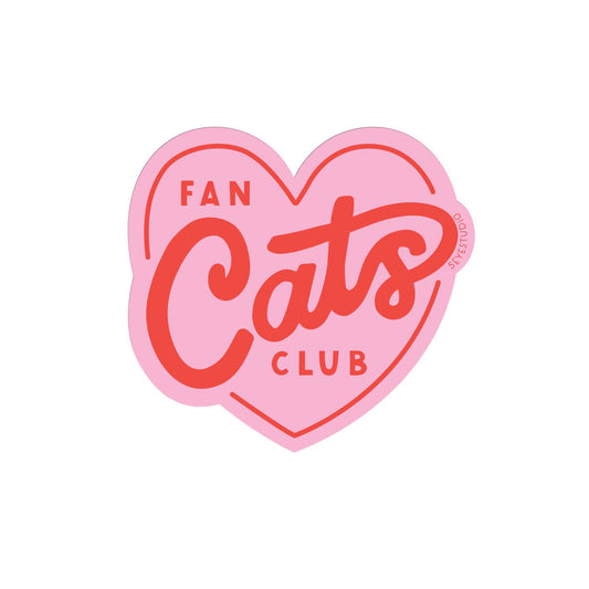 Cats Fan Club Heart Vinyl Sticker