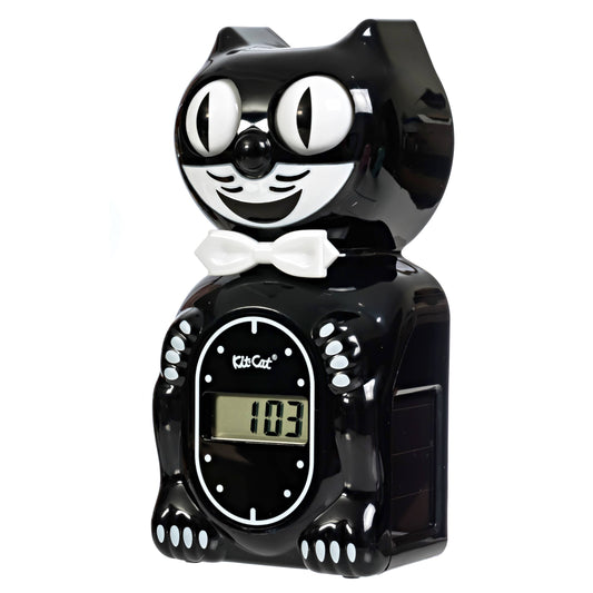 Solar Kit-Cat Klock® Digital Alarm Clock (Classic Black)