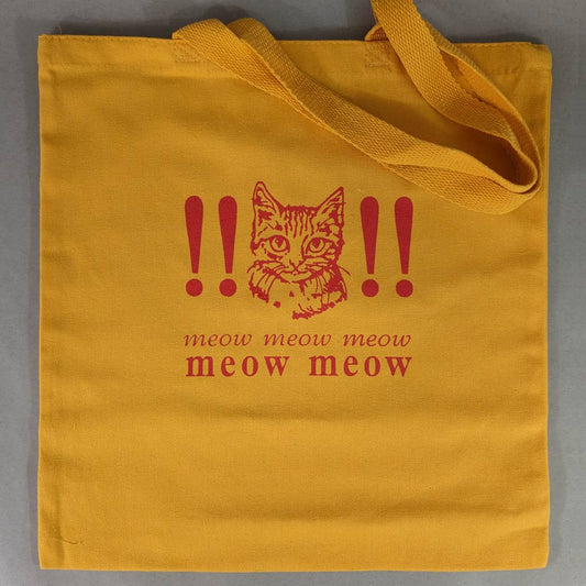 Meow Meow Meow Cat Canvas Tote Bag
