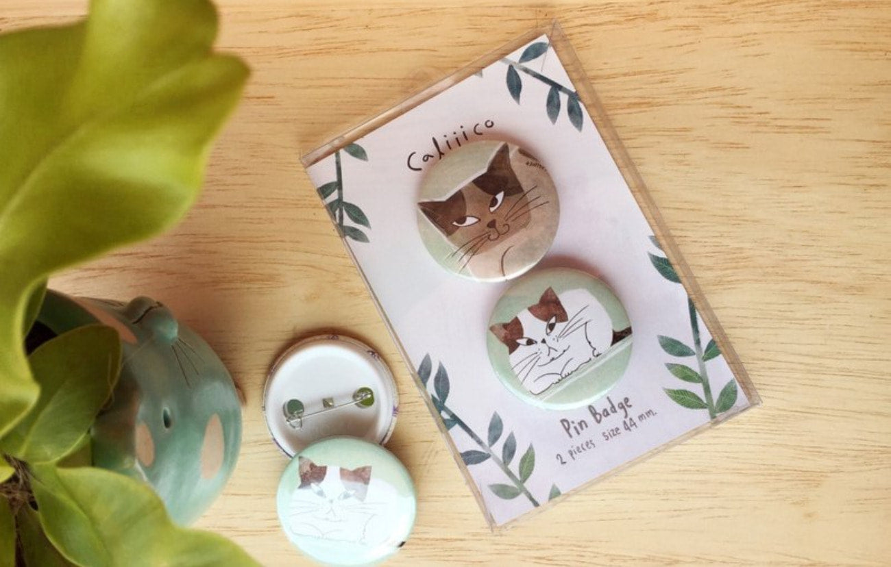 Cat Pinback Buttons (Various Designs - Sold Individually)