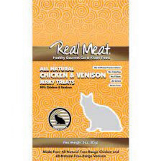 Real Meat Chicken & Venison Cat Treats (3oz)