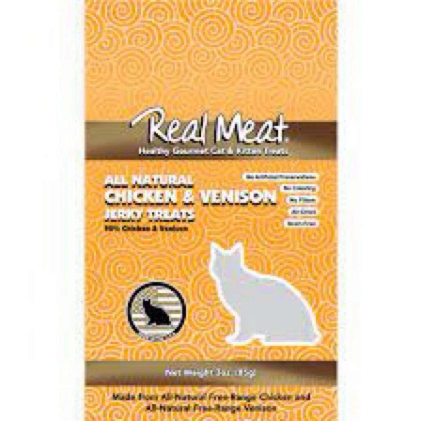 Real Meat Chicken & Venison Cat Treats (3oz)