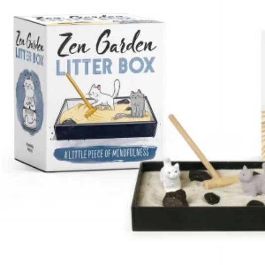 Zen Garden Cat Litter Box with Mini Book
