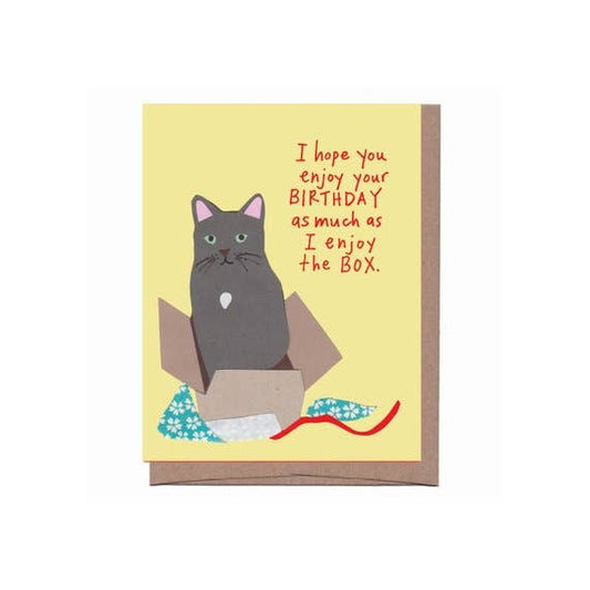 Box Cat Birthday Card